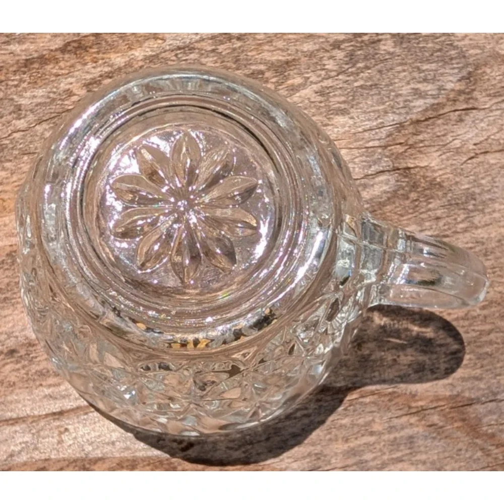 Anchor Hocking Arlington Punch Cups Set of 6 Clear Star Fan Glass Vintage